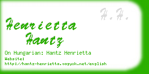 henrietta hantz business card